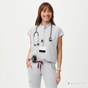 FIGS Cement Rafaela XS top & Kade Scrubs Size Small Pants